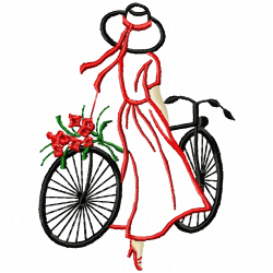 Bicycle Embroidery Design 7 Bicycle Embroidery Design 7
